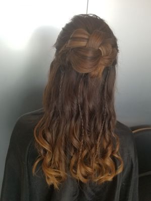 Updo by Hannah Hanbury at Lunatic Fringe Salon- Liberty in Hamilton, OH 45011 on Frizo