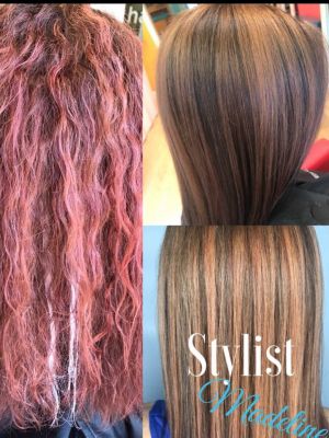Color correction by Madeline Penny at K. Elizabeth Salon in Raleigh, NC 27605 on Frizo