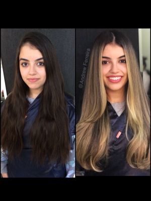 Partial highlights by Andrew Ferreira at Salon Republic in Los Angeles, CA 90028 on Frizo