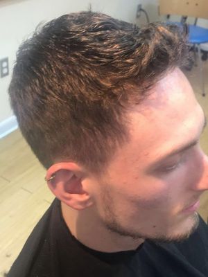 Men's haircut by Alexa Maldonado at Marsona Horan Salon in Fairfield, CT 06824 on Frizo