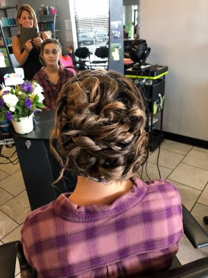 Updo by Heather Lanese at Moxie Hair Design in Solon, OH 44139 on Frizo