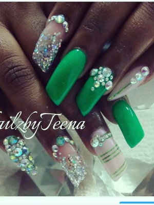 Nail art by Teena Mitchell at Nailz By Teena in Baton Rouge, LA 70805 on Frizo