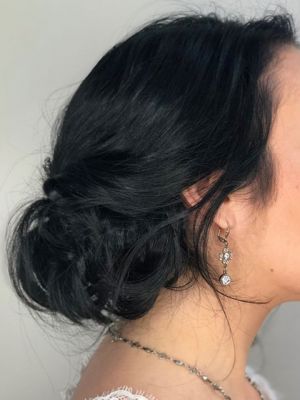 Bridal hair by Sam Smith at SamSmithStyle in Colorado Springs, CO 80911 on Frizo