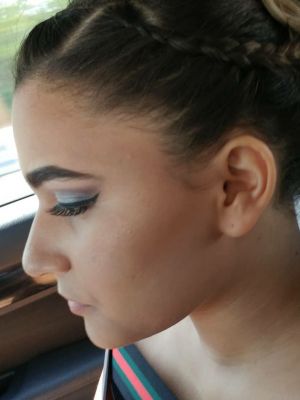 Prom makeup by Kelly Melendres at Arlis Beauty Salon in Miami, FL 33155 on Frizo