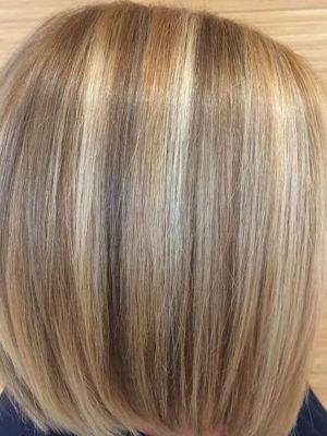 Partial highlights by Gina Rapposelli at Currie Hair skin Nails in Wayne, PA 19087 on Frizo