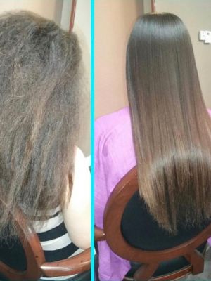 Keratin treatment by Nelly Kelly at Damico hair slon in Brandon, FL 33511 on Frizo