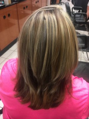 Partial highlights by Melissa Pavlos at Jc penny salon in Vernon Hills, IL 60061 on Frizo