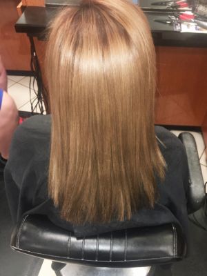 Single process by Melissa Pavlos at Jc penny salon in Vernon Hills, IL 60061 on Frizo