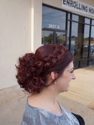 Updo by Marcus Cuevas at Hair Goals in Modesto, CA 95355 on Frizo