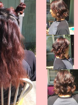 Women's haircut by Marcus Cuevas at Hair Goals in Modesto, CA 95355 on Frizo