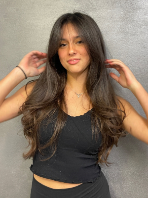 Women's haircut by Yuri Belov at Frizo Salon by U-Mode in Brooklyn, NY 11235 on Frizo