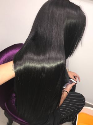 Keratin treatment by Dayami Ortega at Bella's Image Hair Design Studio in Hialeah, FL 33012 on Frizo