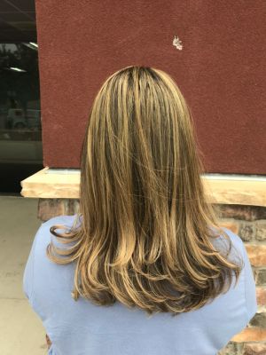 Highlights by Mae Jones at La petite salon in Denver, CO 80214 on Frizo