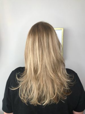 Partial highlights by Mae Jones at La petite salon in Denver, CO 80214 on Frizo