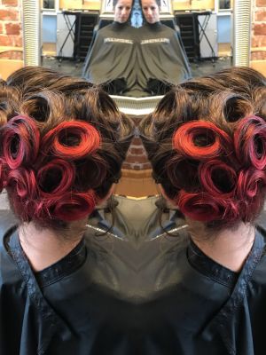 Updo by Mae Jones at La petite salon in Denver, CO 80214 on Frizo