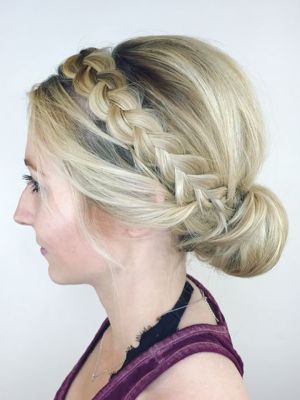 Bridal hair by Brooke Farris at Mosaic Salon & Boutique in Las Vegas, NV 89123 on Frizo