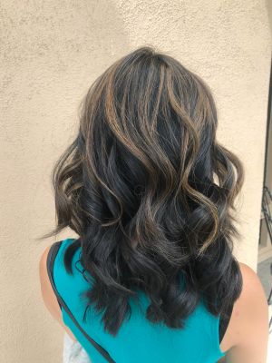 Partial highlights by Vanessa Newport at Aura by Vanessa in Huntington Beach, CA 92649 on Frizo